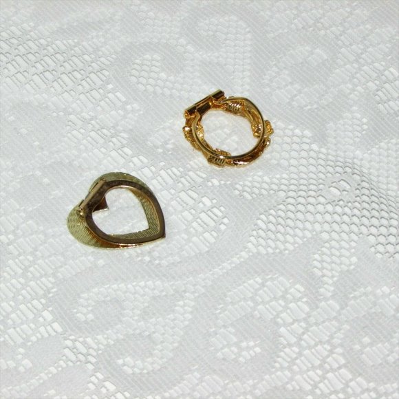 Scarf Clips 2 Vintage Gold Tone Fashion Accessories Boho - Picture 3 of 7